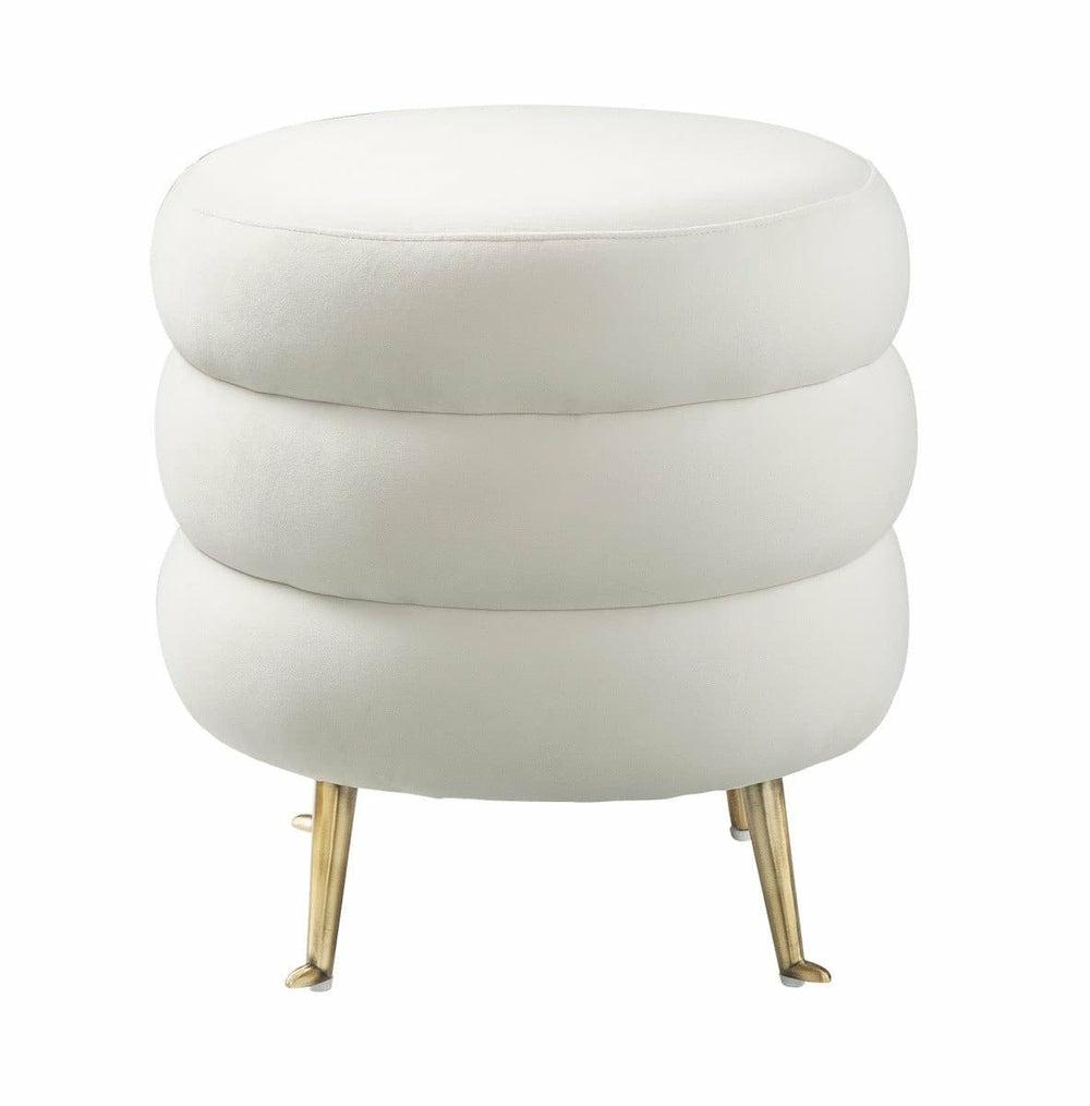 Ladder Velvet Ottoman Home Decor