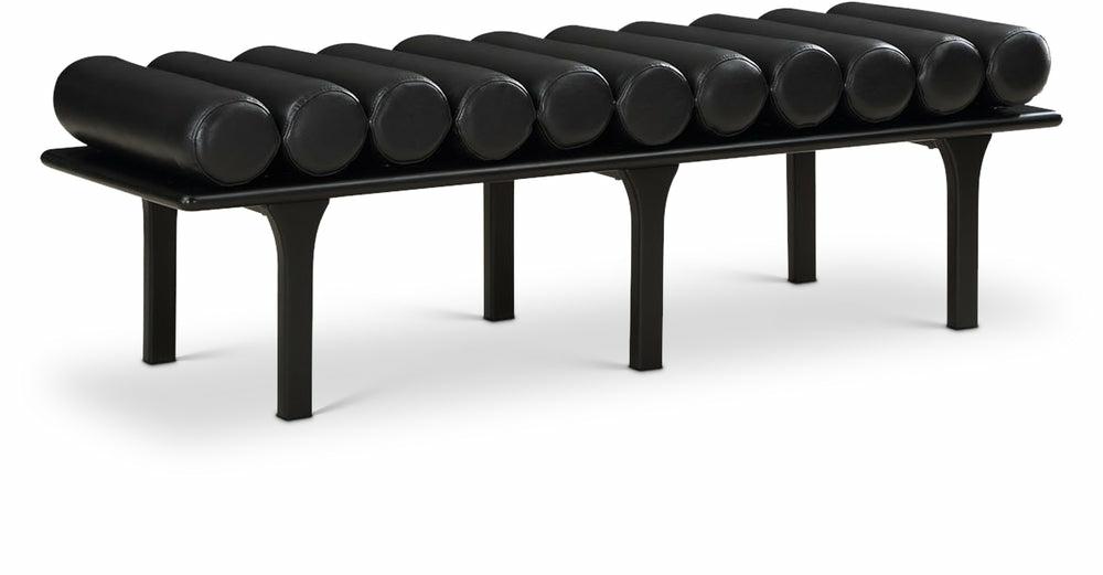 Landon Faux Leather Bench Bedroom Room Black