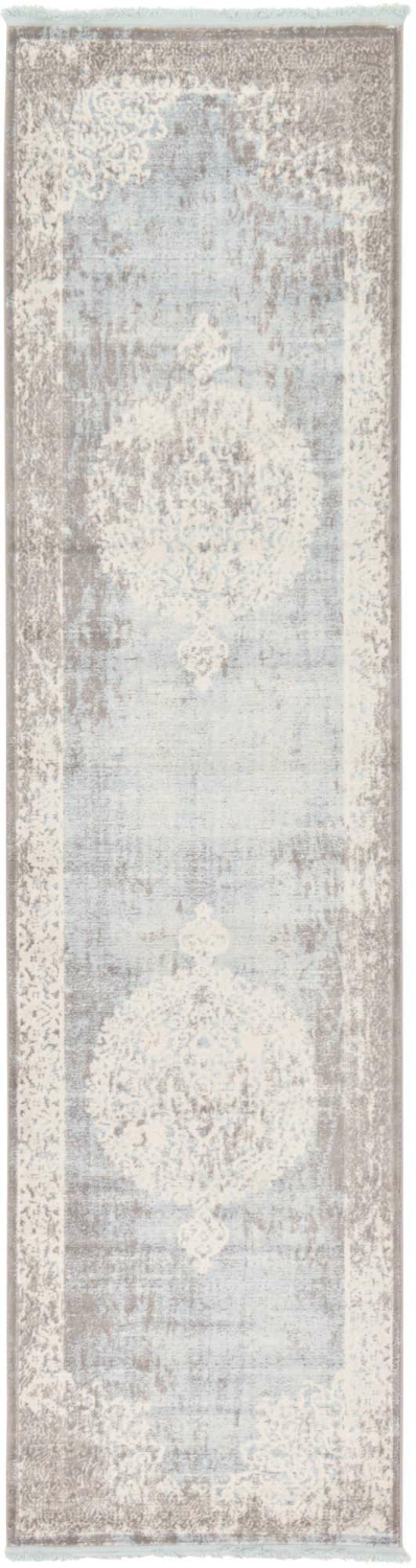 Light Blue 2′ 7 X 10′ New Classical Runner Rug Home Decor