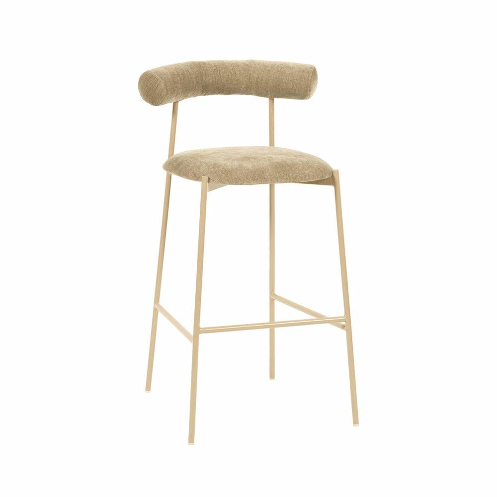 Liliana Velvet Bar Stool Bar Stools & Carts Green