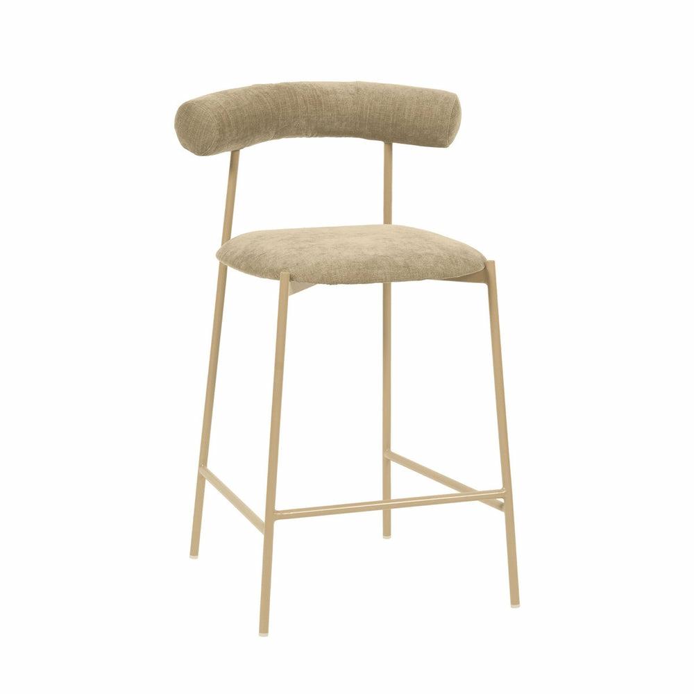 Liliana Velvet Counter Stool Bar Stools & Carts Green