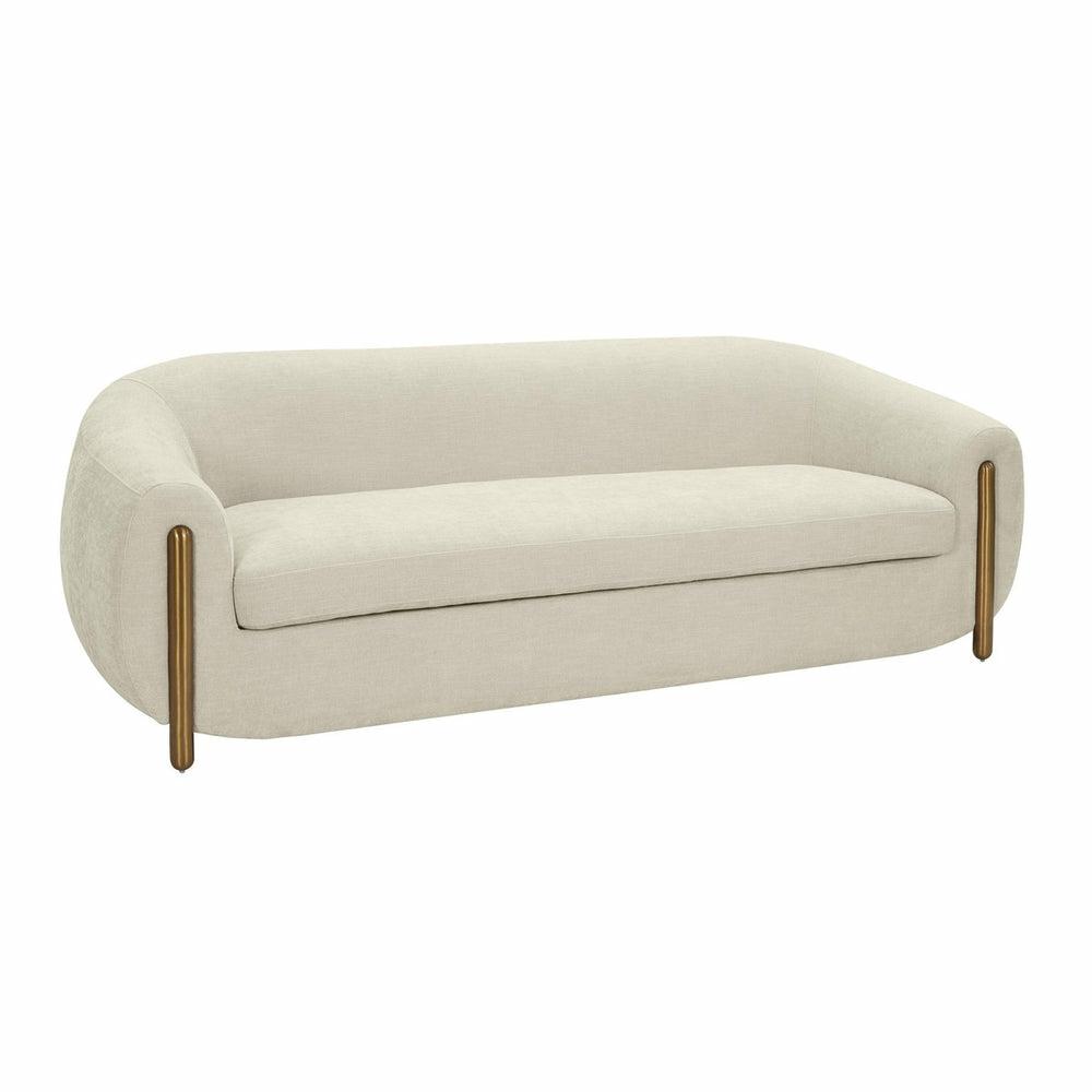 Lina Cream Chenille Textured Sofa Living Room