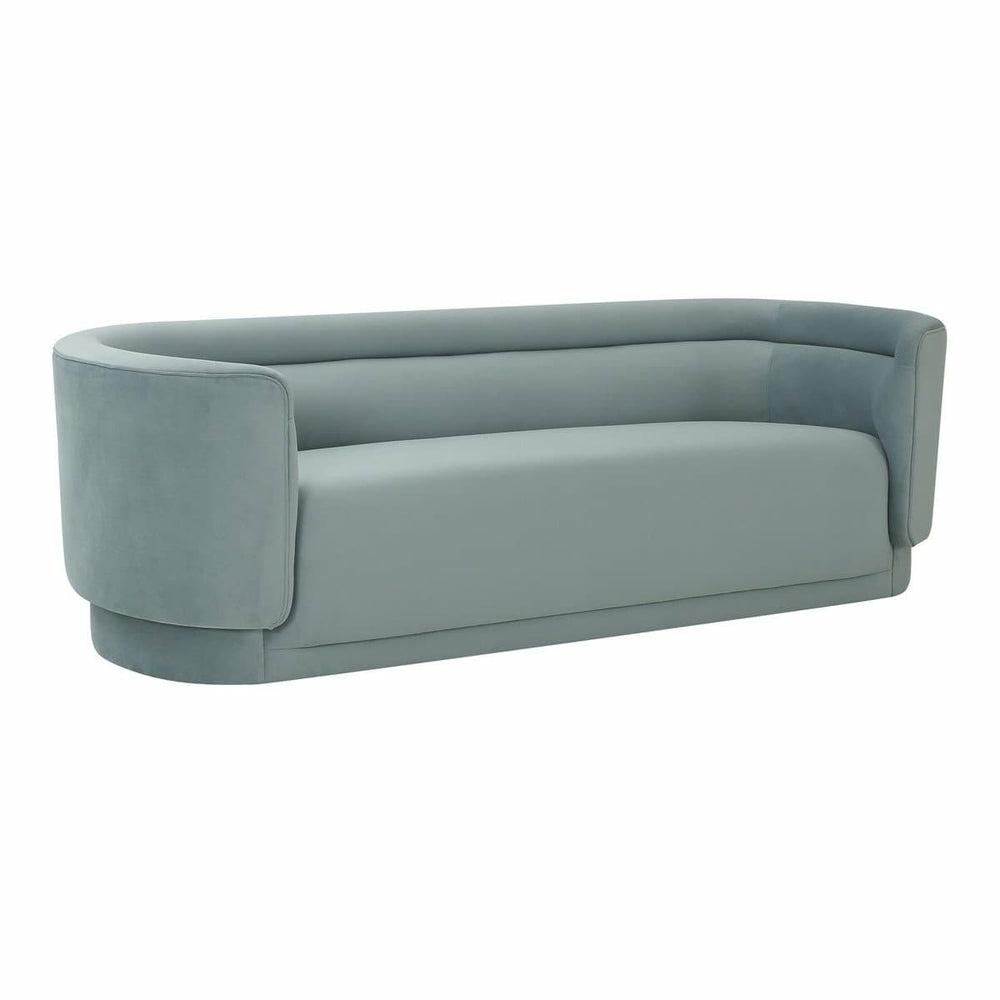 Macie Sea Blue Velvet Sofa Living Room