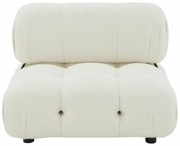 Mario Bellini Inspired Boucle Tufted Accent Chair Accent Chairs Grey