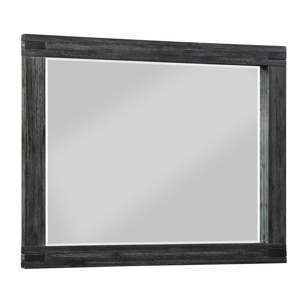 Meadow Solid Wood Beveled Glass Solid Wood Mirror In Graphite Home Decor