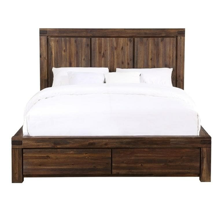 Meadow Solid Wood Footboard Storage Bed In Graphite Bedroom Room