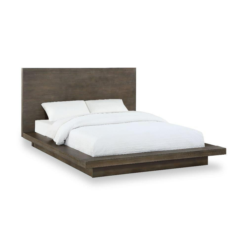 Melbourne Wood Platform Bed In Dark Pine Bedroom Room