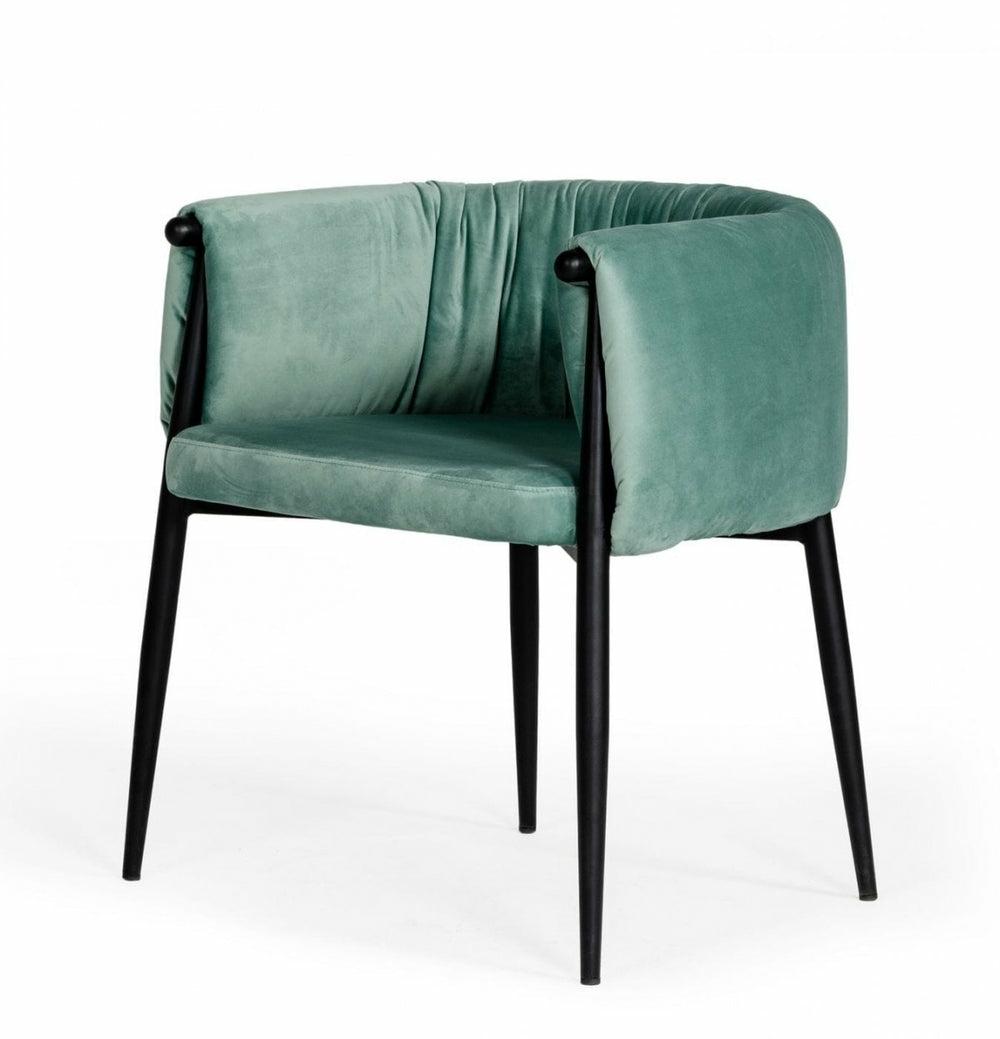 Modrest Belcaro – Modern Light Green Fabric Dining Chair Dining Chairs