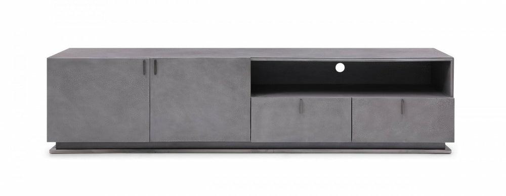 Modrest Buckley – Modern Grey Crackle Tv Stand Living Room