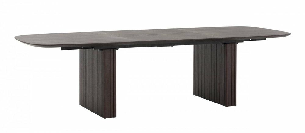 Modrest Calhoun – Modern Smoked Oak Extendable Dining Table Dining Room