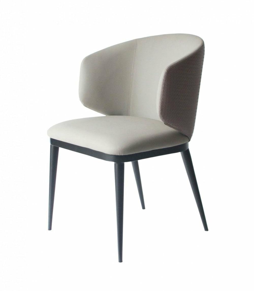 Modrest Caplan – Modern Beige Leatherette Dining Armchair Dining Chairs