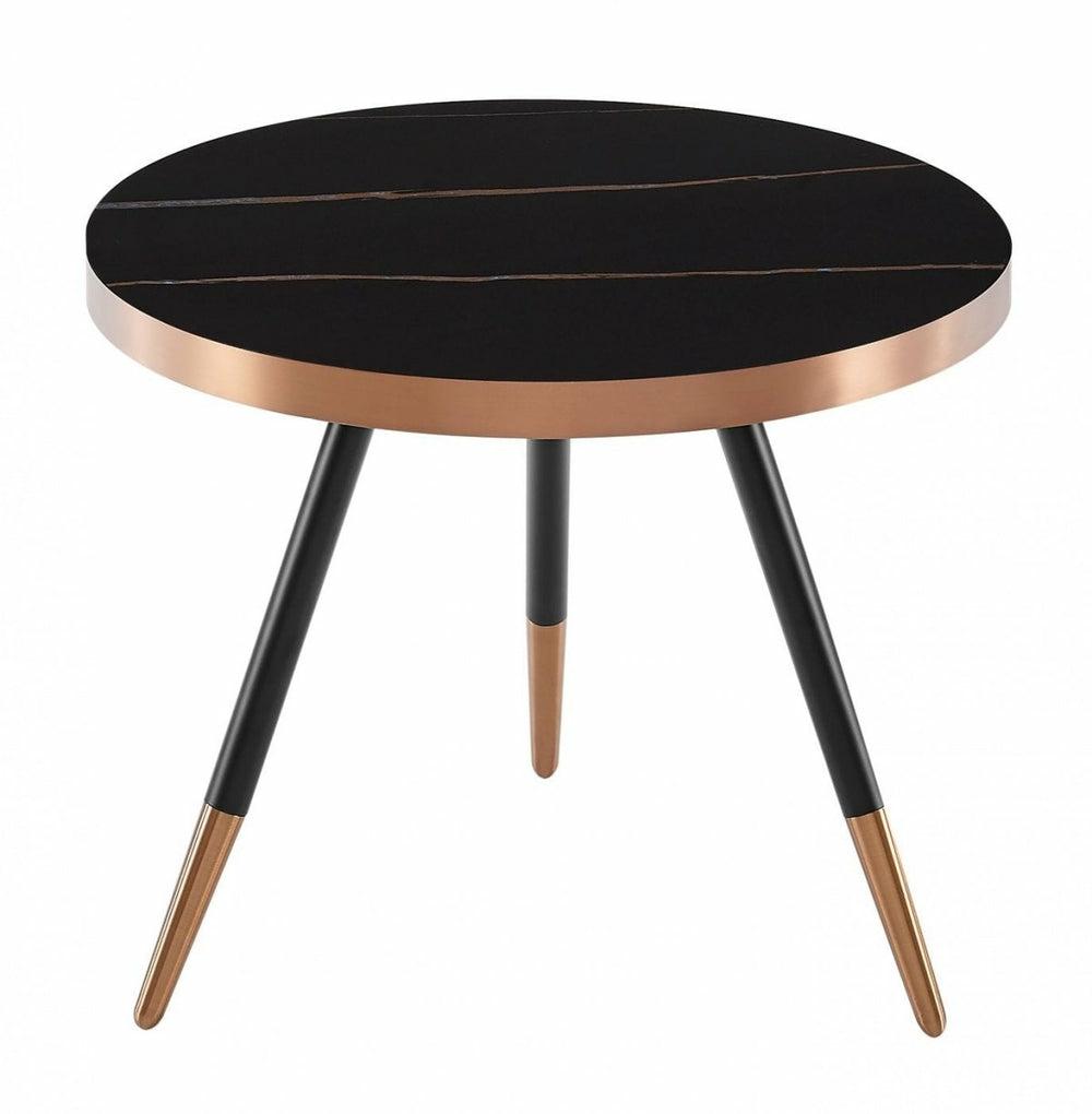 Modrest Cayson – Modern Black Ceramic Small Coffee Table By Hollywood Glam Coffee Table