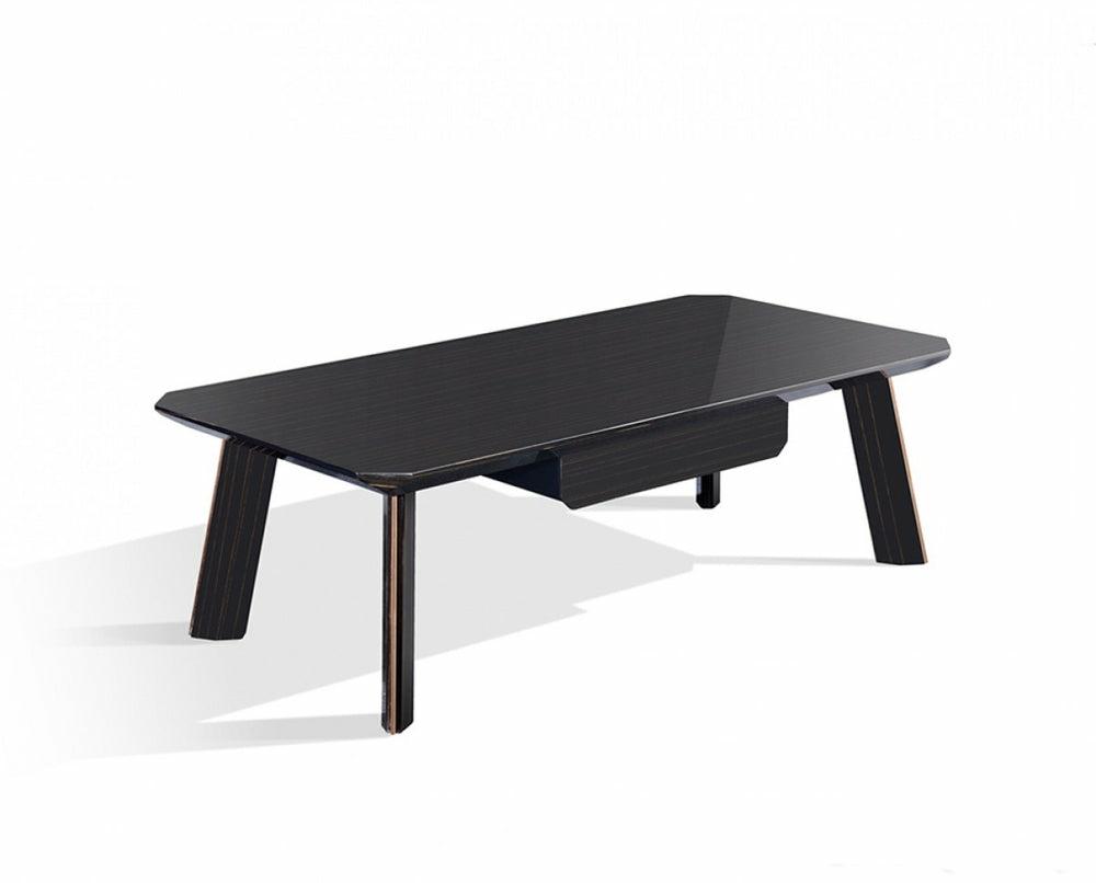 Modrest Chadwick Modern Ebony & Rosegold Coffee Table Coffee Table