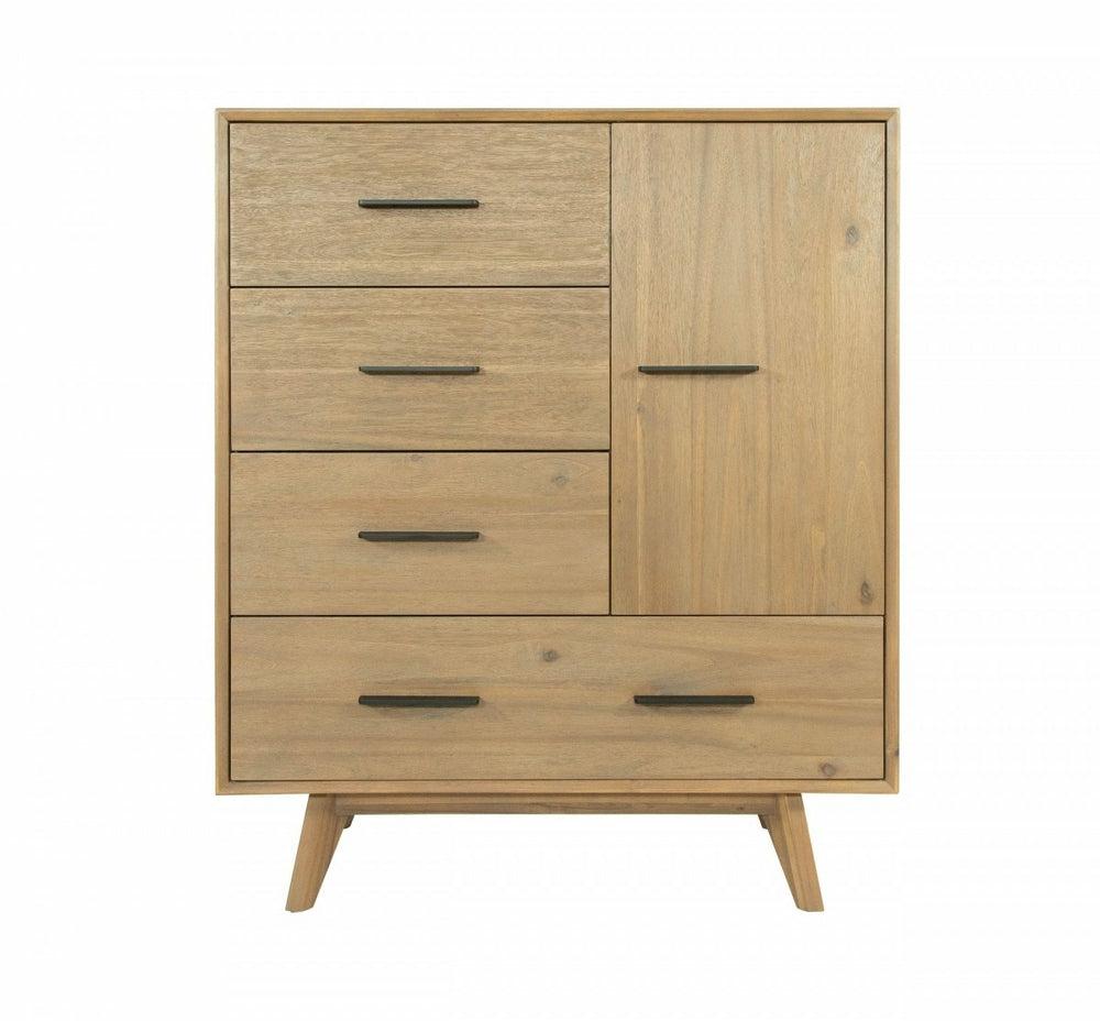 Modrest Claire – Contemporary Natural Light Mocha Acacia Chest By Hollywood Glam Bedroom Room