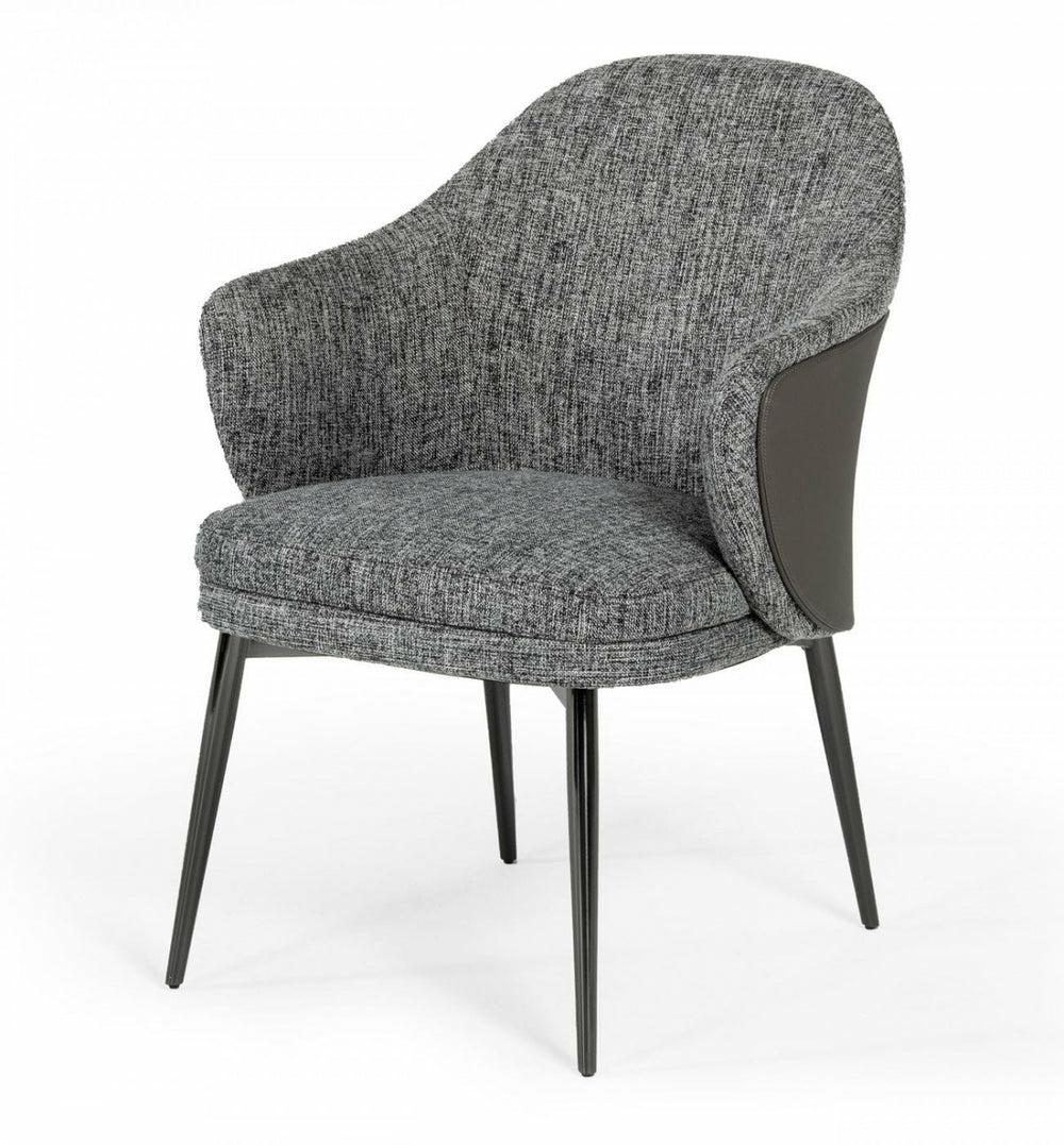 Modrest Cora – Modern Grey Fabric & Leatherette Dining Chair Dining Chairs