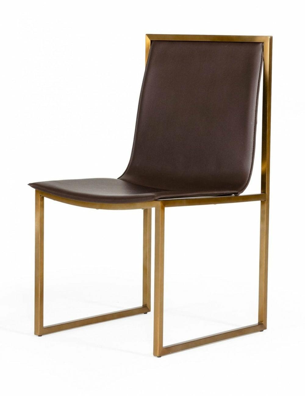 Modrest Dalton – Modern Brown Leatherette Dining Chair ( Set Of 2 ) Dining Room