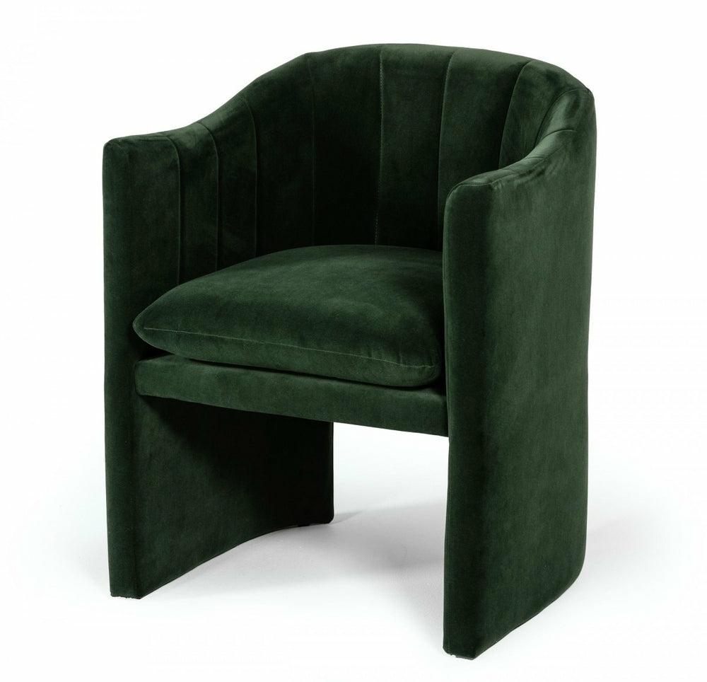 Modrest Danube – Modern Jade Green Fabric Dining Chair Dining Chairs