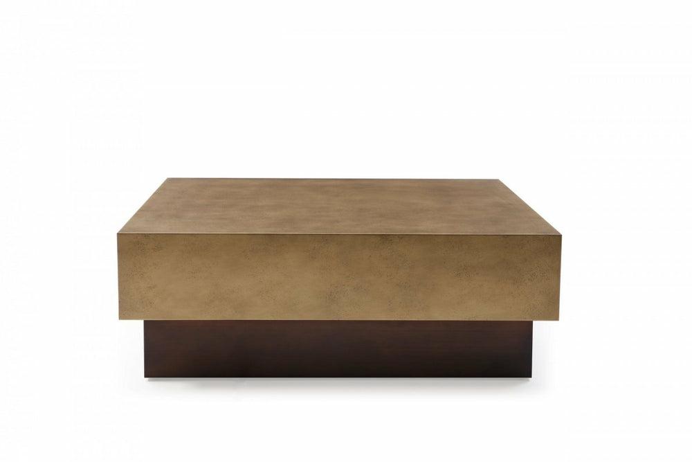 Modrest Derek – Modern Metal & Antique Copper Coffee Table Coffee Table