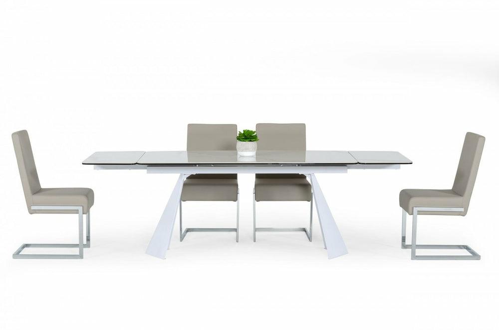 Modrest Encanto – Modern White Ceramic Dining Table Dining Room