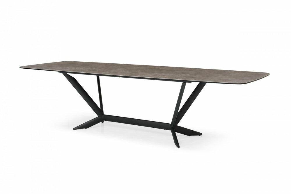 Modrest Herzog – Modern Grey Ceramic Dining Table Dining Room