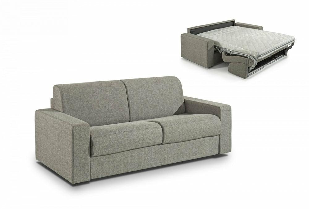 Modrest Made In Italy Urrita – Modern Gray Fabric Sofa Bed W/ Full Size Mattress Futons & Sofa Beds