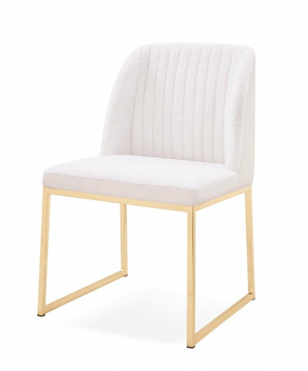 Modrest Muir – Modern White Sherpa Dining Chair Dining Chairs