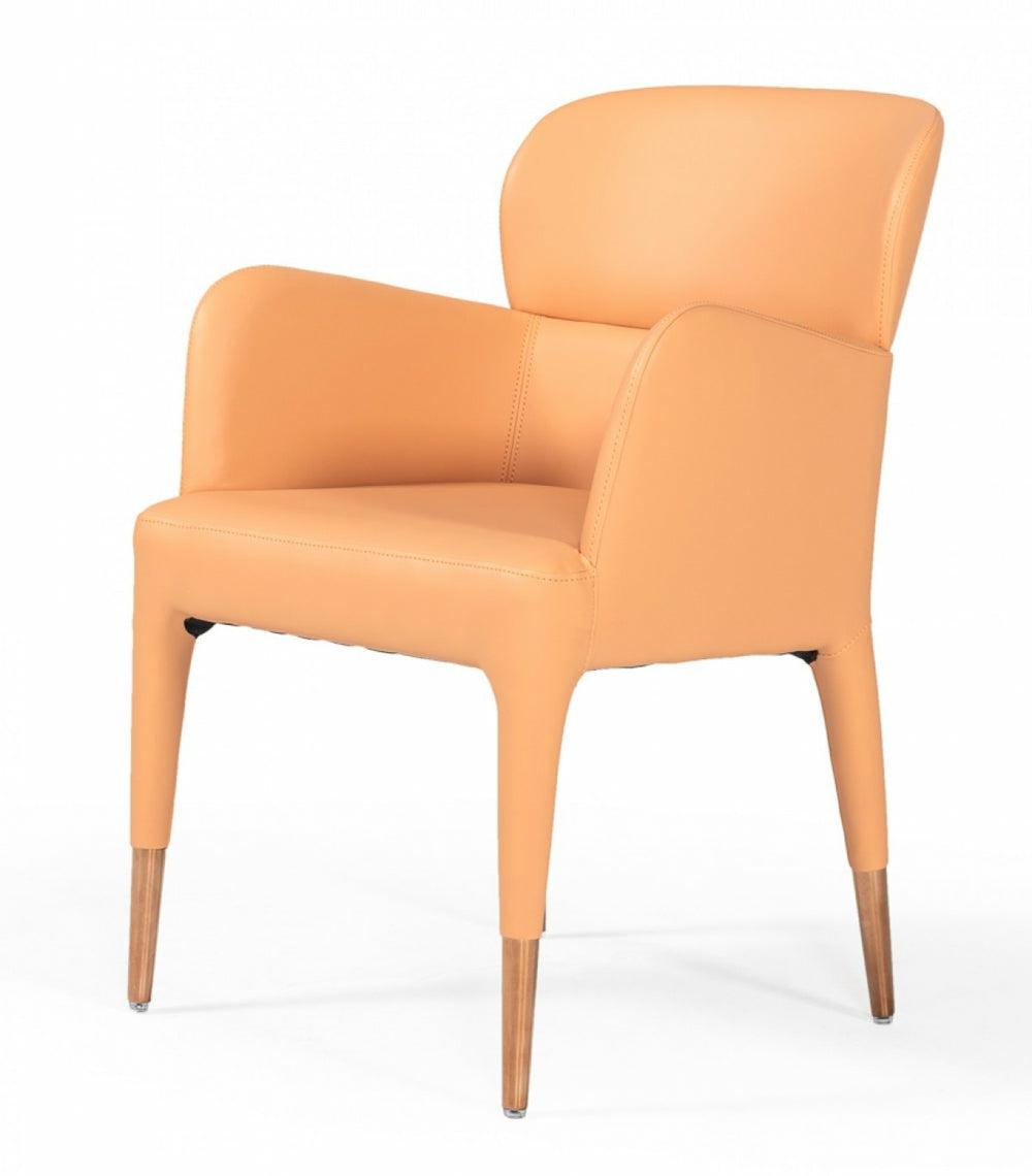 Modrest Ogden – Modern Rosegold Dining Armchair Dining Chairs Beige