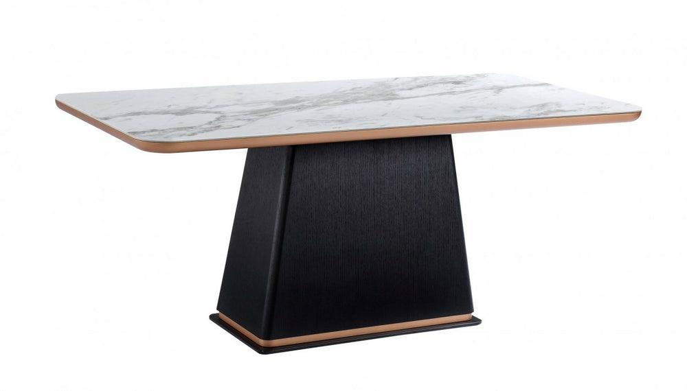 Modrest Peak – Modern Black Oak Dining Table Dining Room