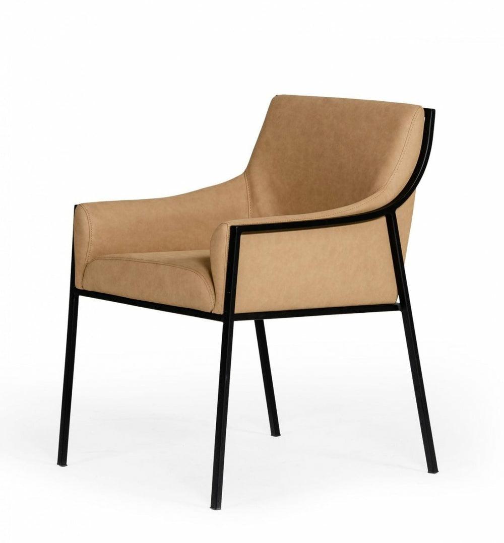 Modrest Raul – Modern Suede Tan Dining Chair Dining Chairs