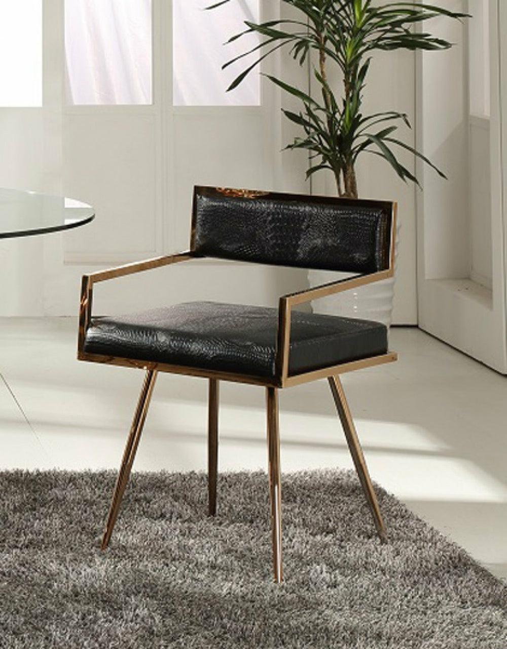 Modrest Rosario Modern Rosegold Dining Chair Dining Chairs