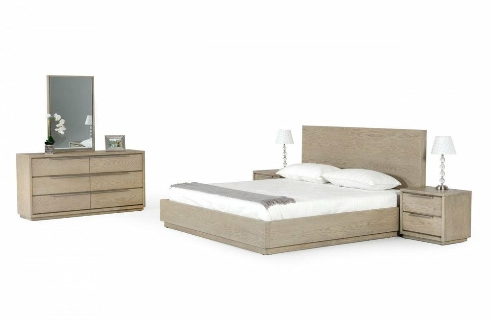 Modrest Samson – Contemporary Grey And Silver Bed Bedroom Room