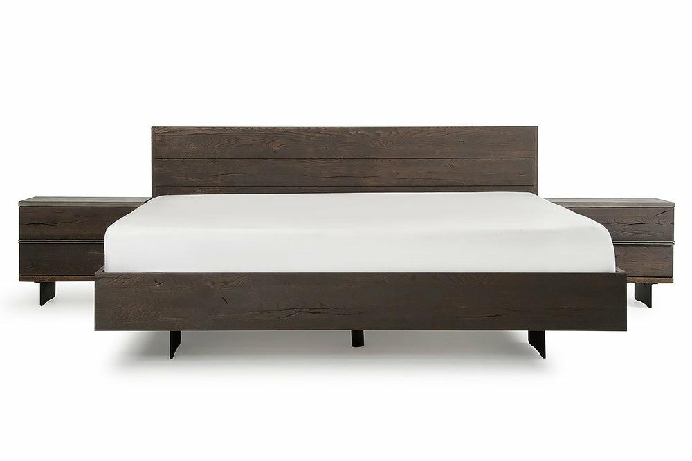 Modrest Selma Modern Dark Aged Oak Bed Bedroom Room