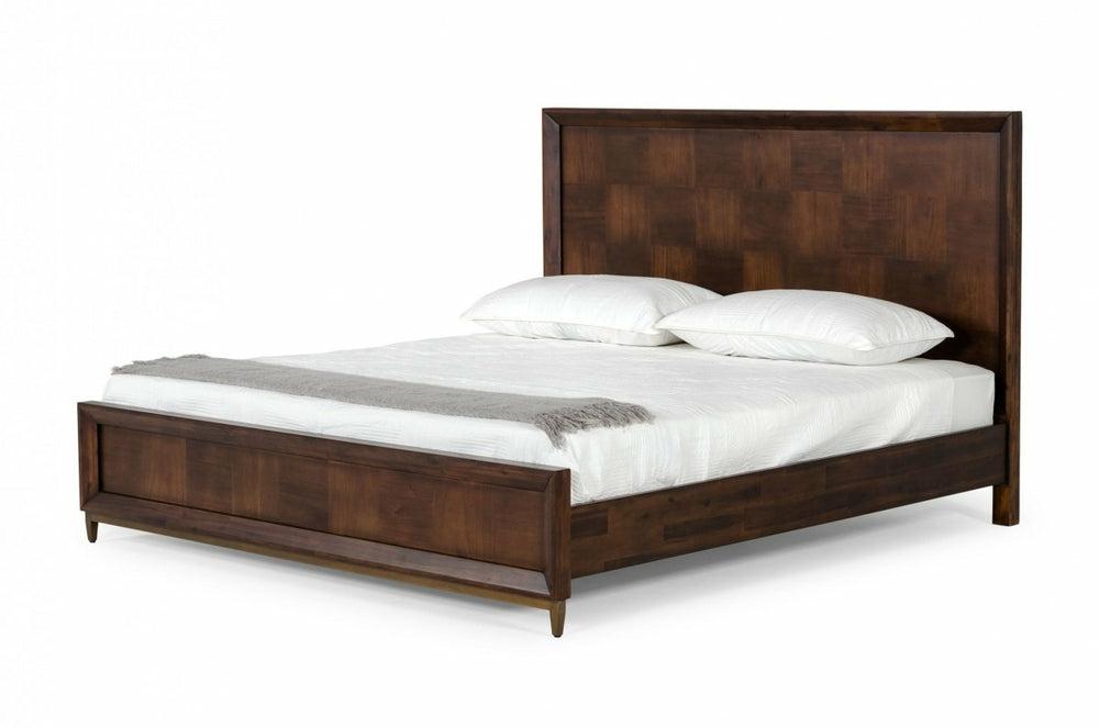 Modrest Shane – Modern Acacia & Brass Bed Bedroom Room