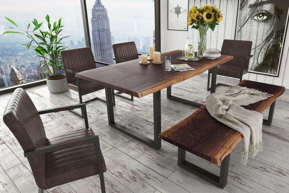 Modrest Taylor Large Modern Live Edge Wood Dining Table Dining Room