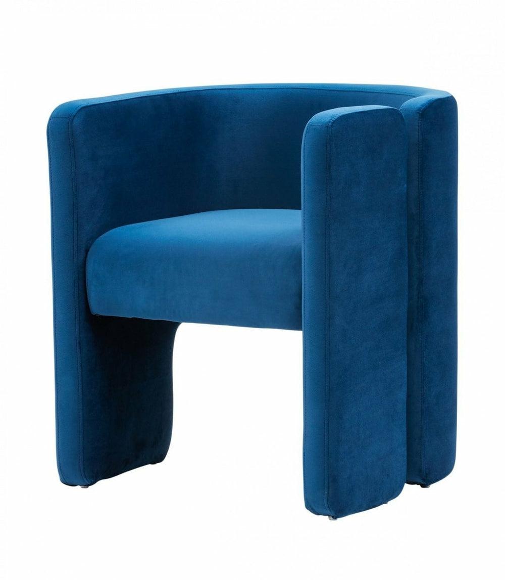 Modrest Tirta Modern Blue Accent Chair By Hollywood Glam Accent Chairs