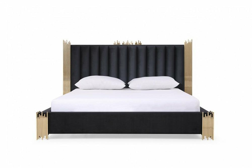 Modrest Token Modern Black & Gold Bedroom Set Bedroom Room