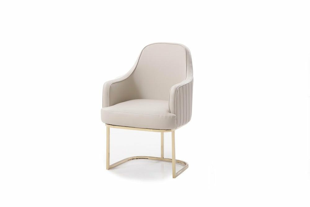 Modrest Tyler Modern Grey & Gold Dining Chair Dining Chairs