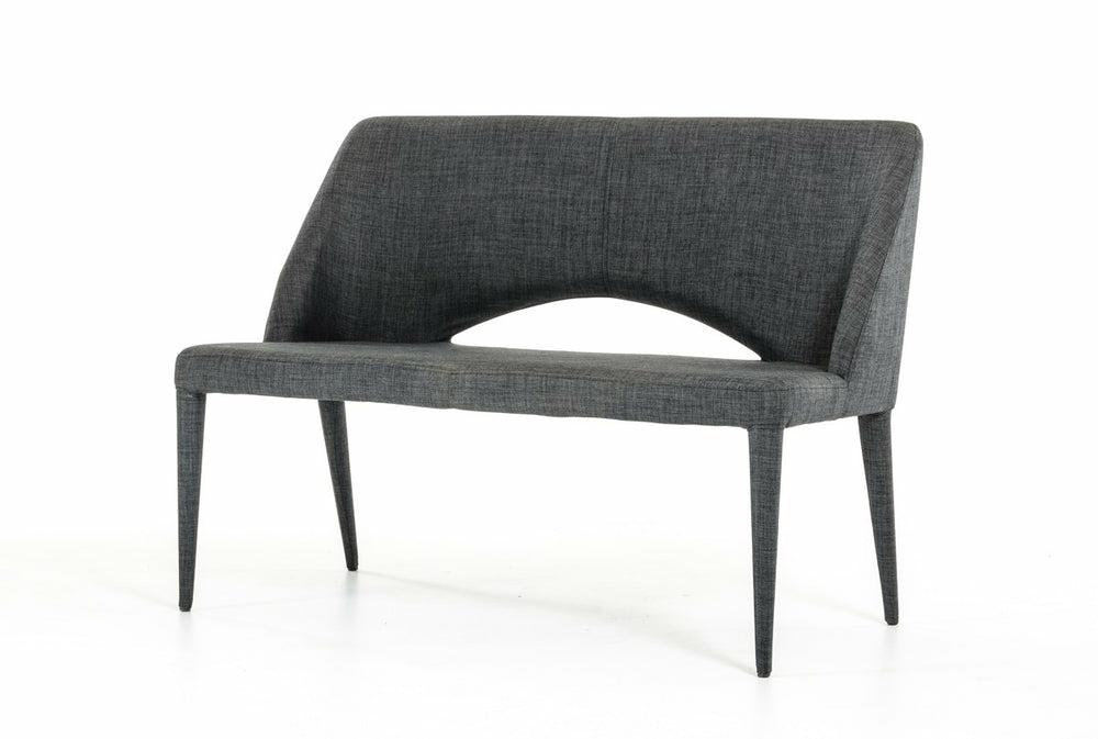 Modrest Williamette Modern Dark Grey Fabric Bench Bedroom Room