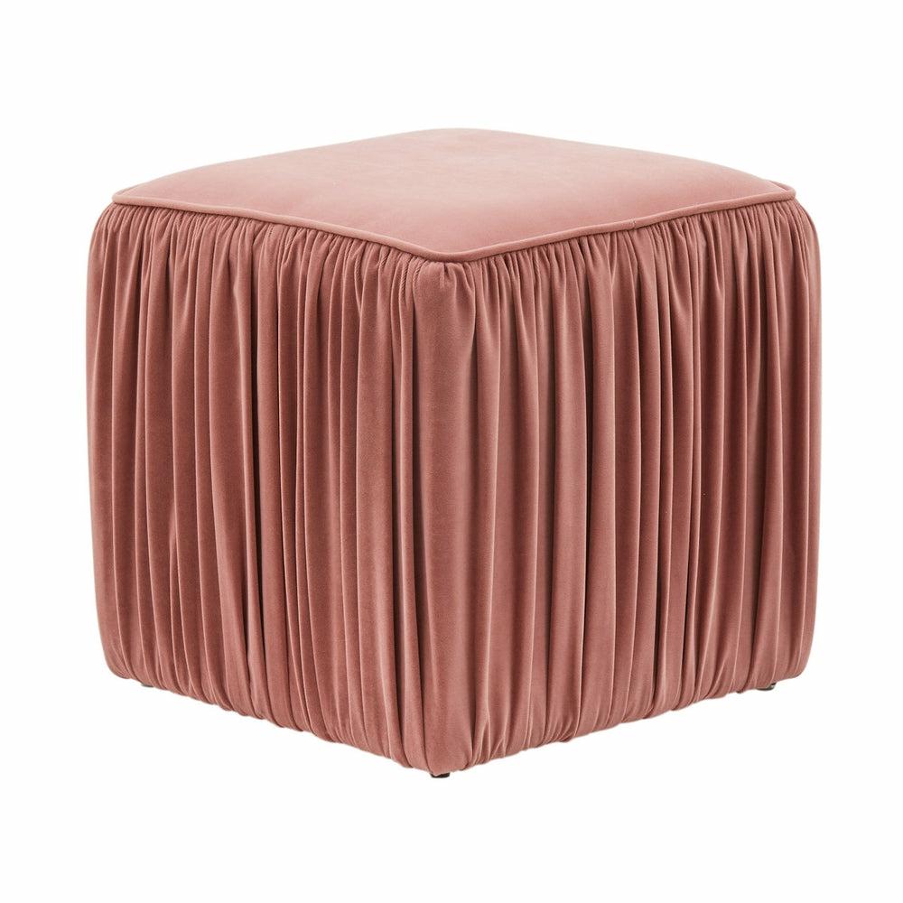 Morgan Pleated Ottoman Home Decor Cognac