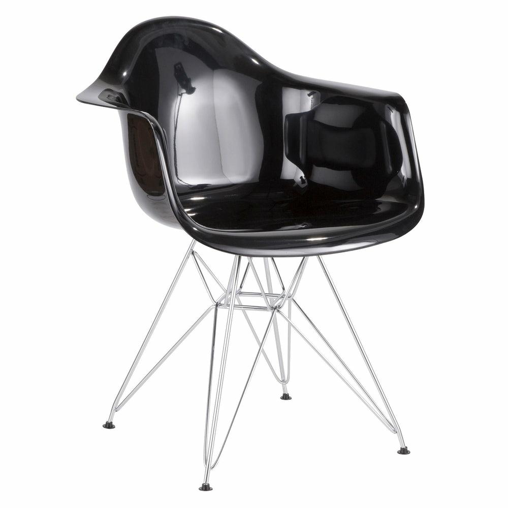 Neo Flair Chair Black Silver Dining Chairs