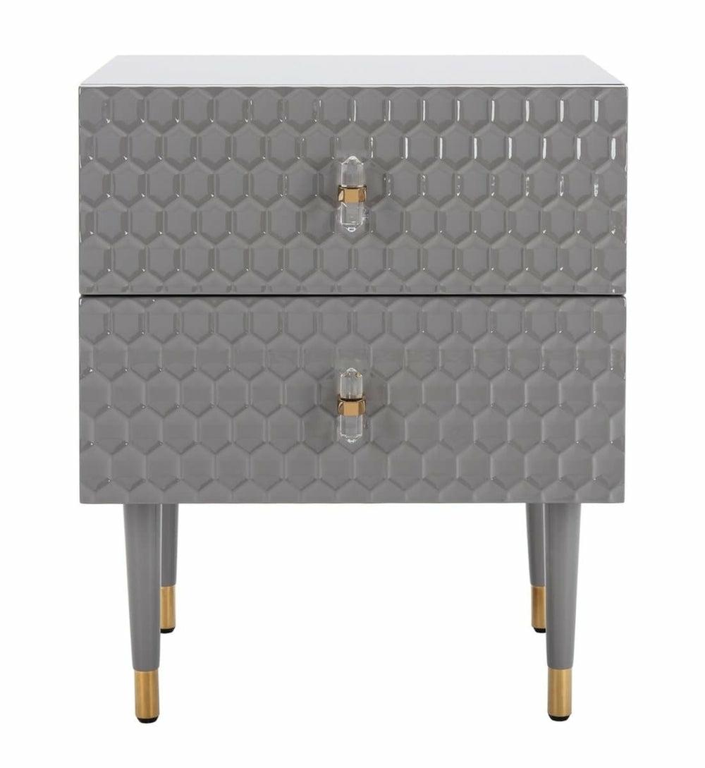 Neptune 2 Drawer Side Table Bedroom Room Grey