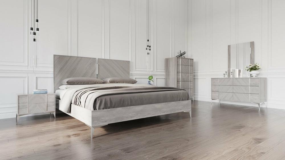 Nova Domus Alexa Italian Modern Grey Bedroom Set Bedroom Room