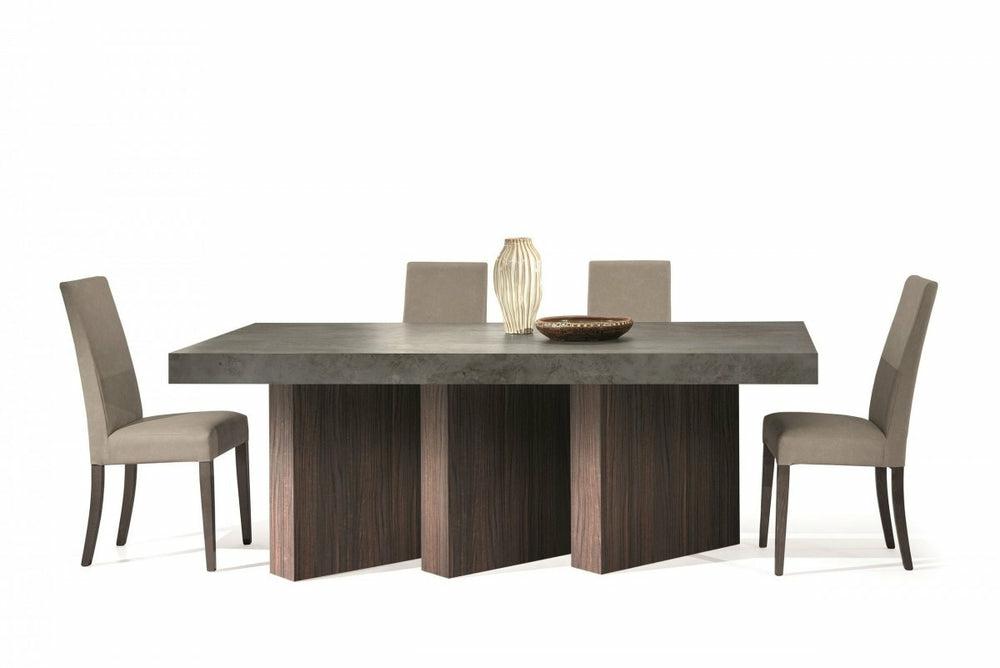 Nova Domus Amsterdam – Modern Grey Volcano & Eucalyptus Oak Dining Table Dining Room