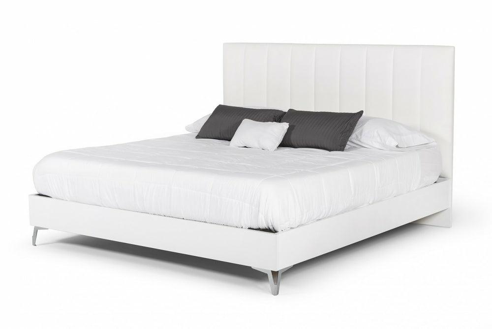 Nova Domus Angela – Italian Modern White Eco Leather Bed Bedroom Room