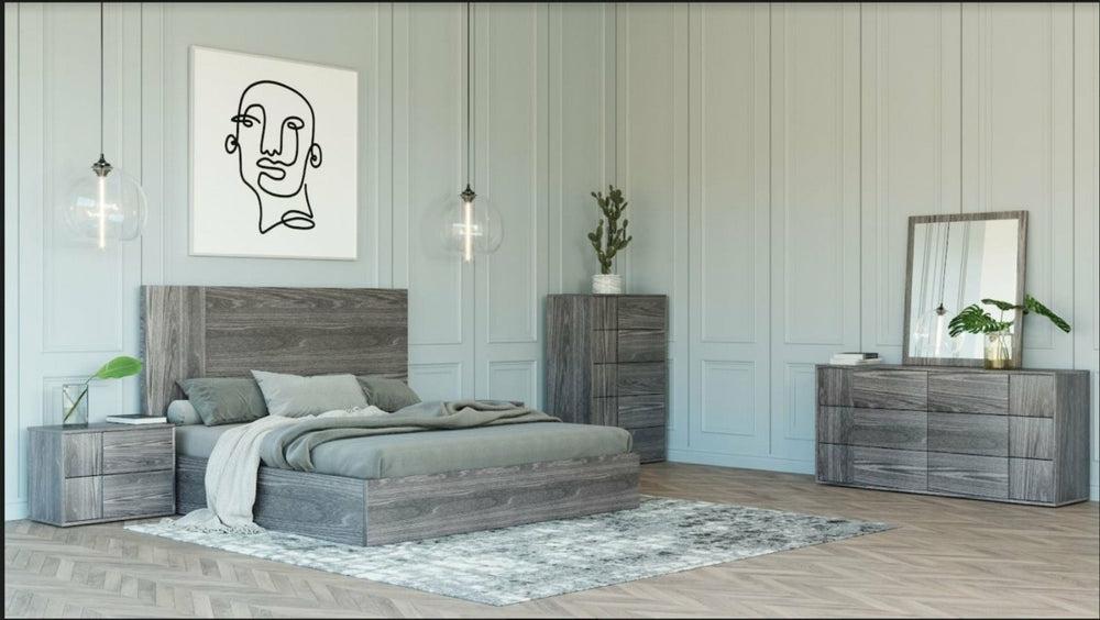 Nova Domus Asus – Italian Modern Elm Grey Bed Bedroom Room