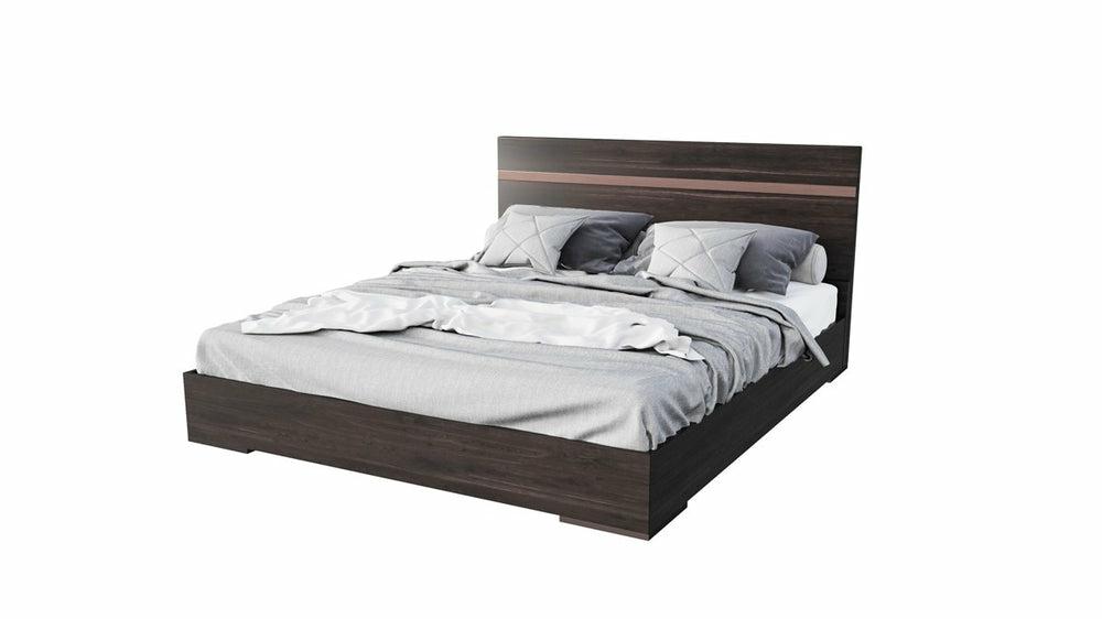 Nova Domus Benzon Italian Modern Dark Rovere Bed Bedroom Room