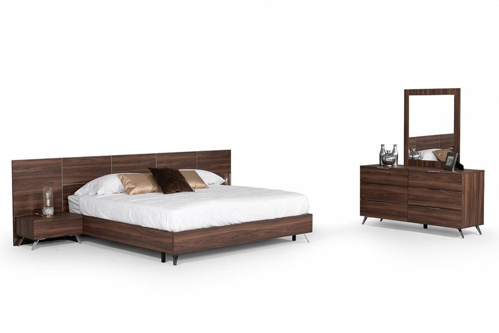 Nova Domus Brooklyn Italian Modern Walnut Bed Bedroom Room