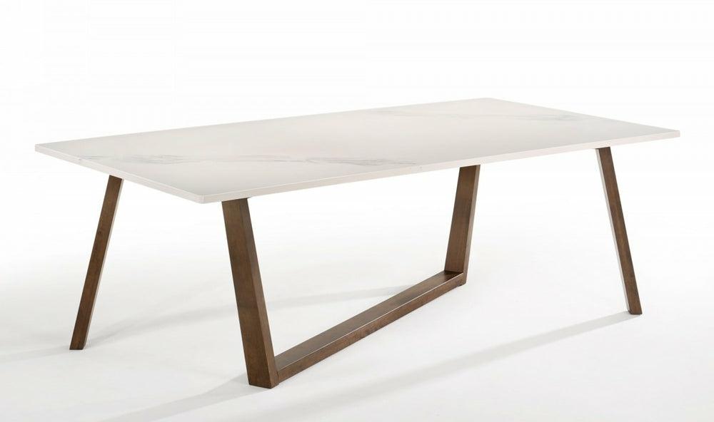 Nova Domus Jozy – Modern Marble & Walnut Dining Table Dining Room