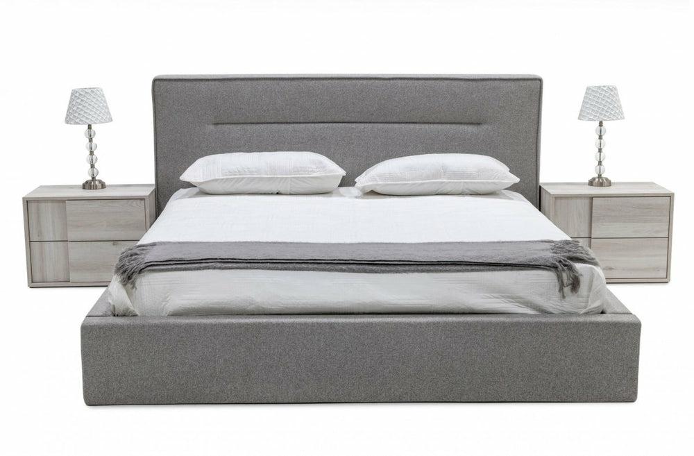 Nova Domus Juliana – Italian Modern Grey Upholstered Bed Bedroom Room