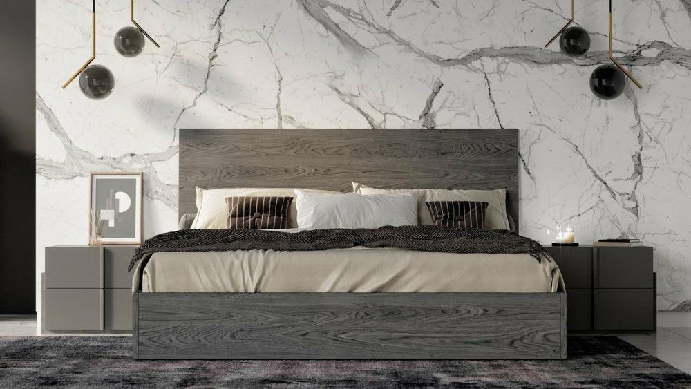 Nova Domus Lucia Italian Modern Matte Grey / Elm Grey Bed Bedroom Room